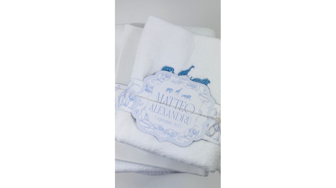 Trusou de botez Jungle Baby Toile de Jouy 6